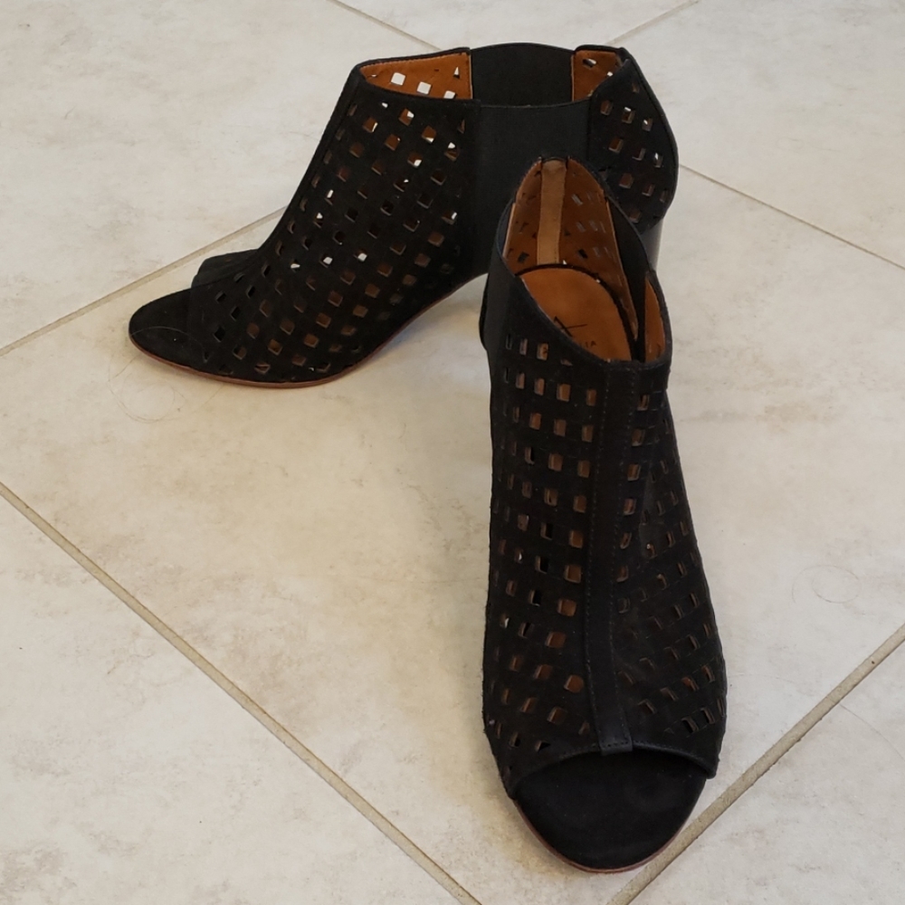 Aquatalia Shari Perforated Suede Booties